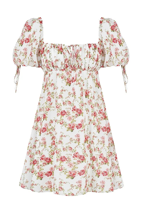 rose print mini dress sale