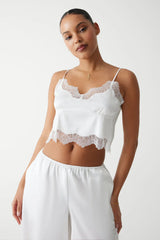 Snuggle Satin Camisole White