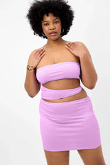 Richie Plissé Strapless Dress Wisteria