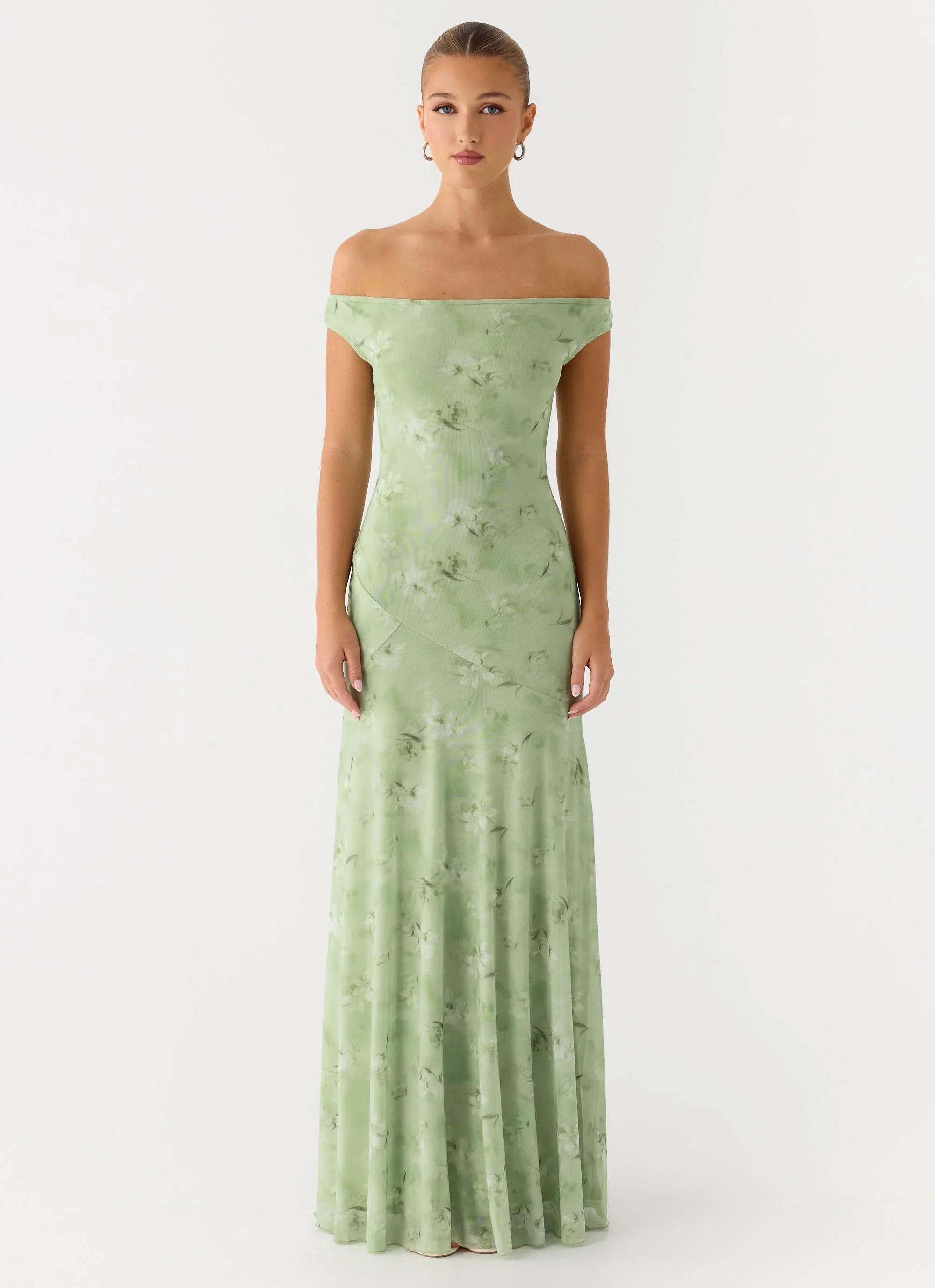 Wasting Time Maxi Dress Blurred Lime