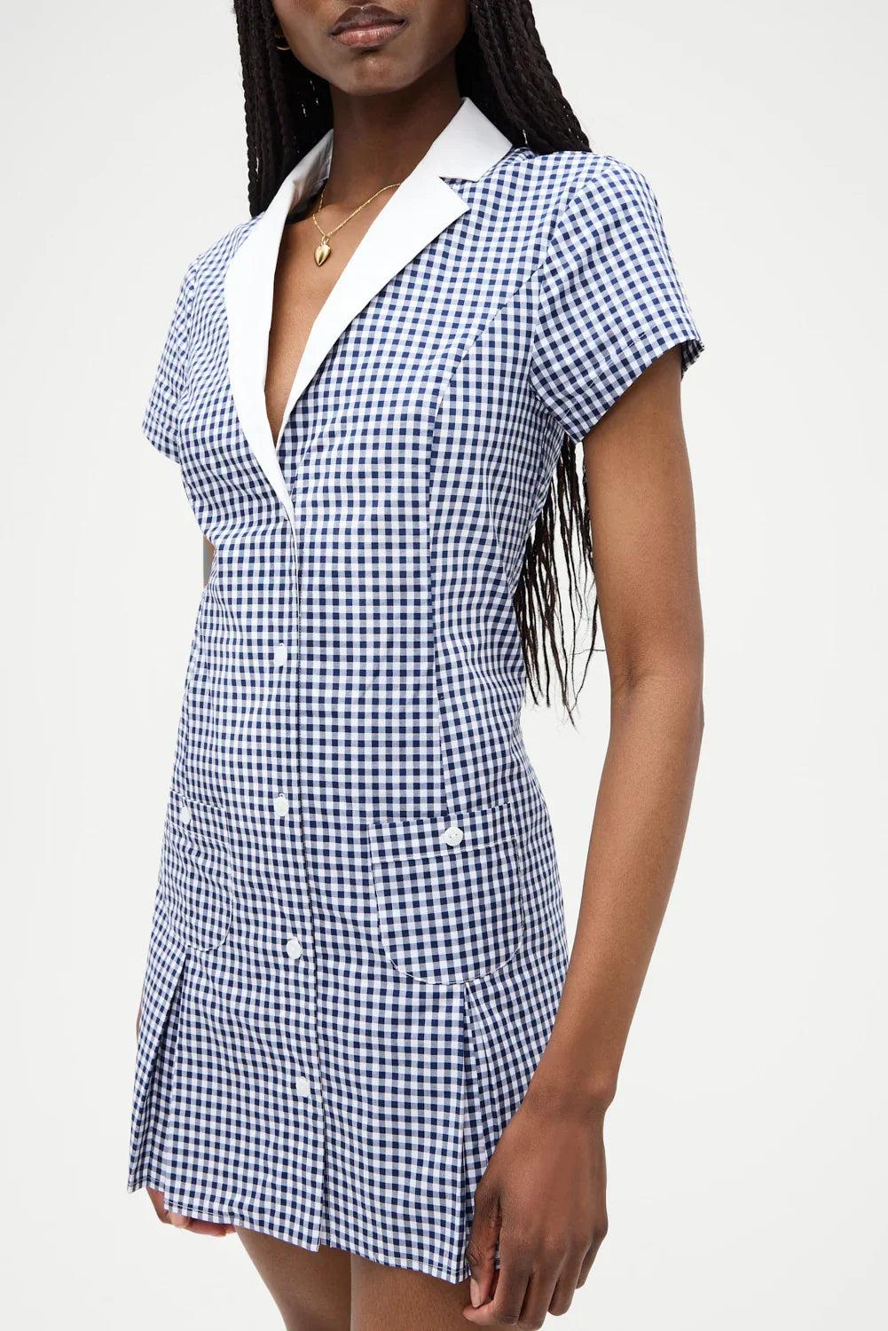 Garden Gingham Mini Dress Seaside Gingham