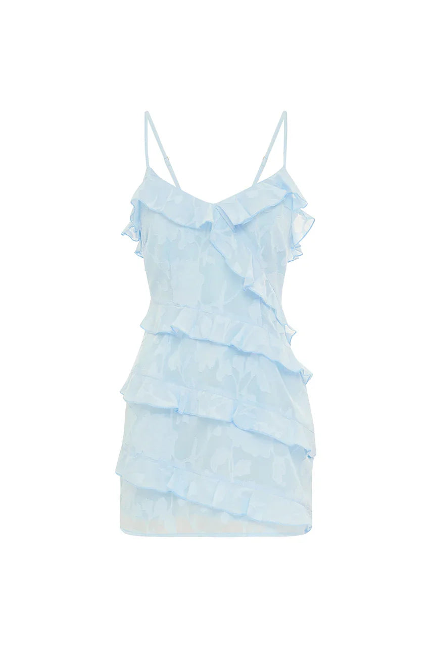 AISHA MINI DRESS SKY BLUE