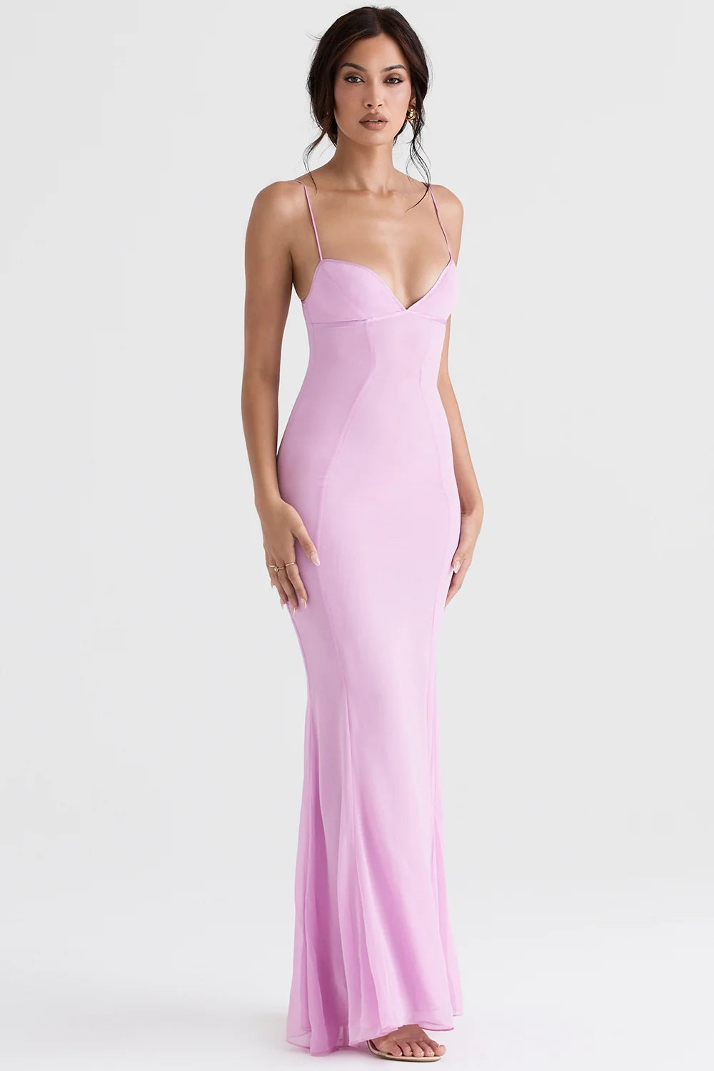 pink maxi dress