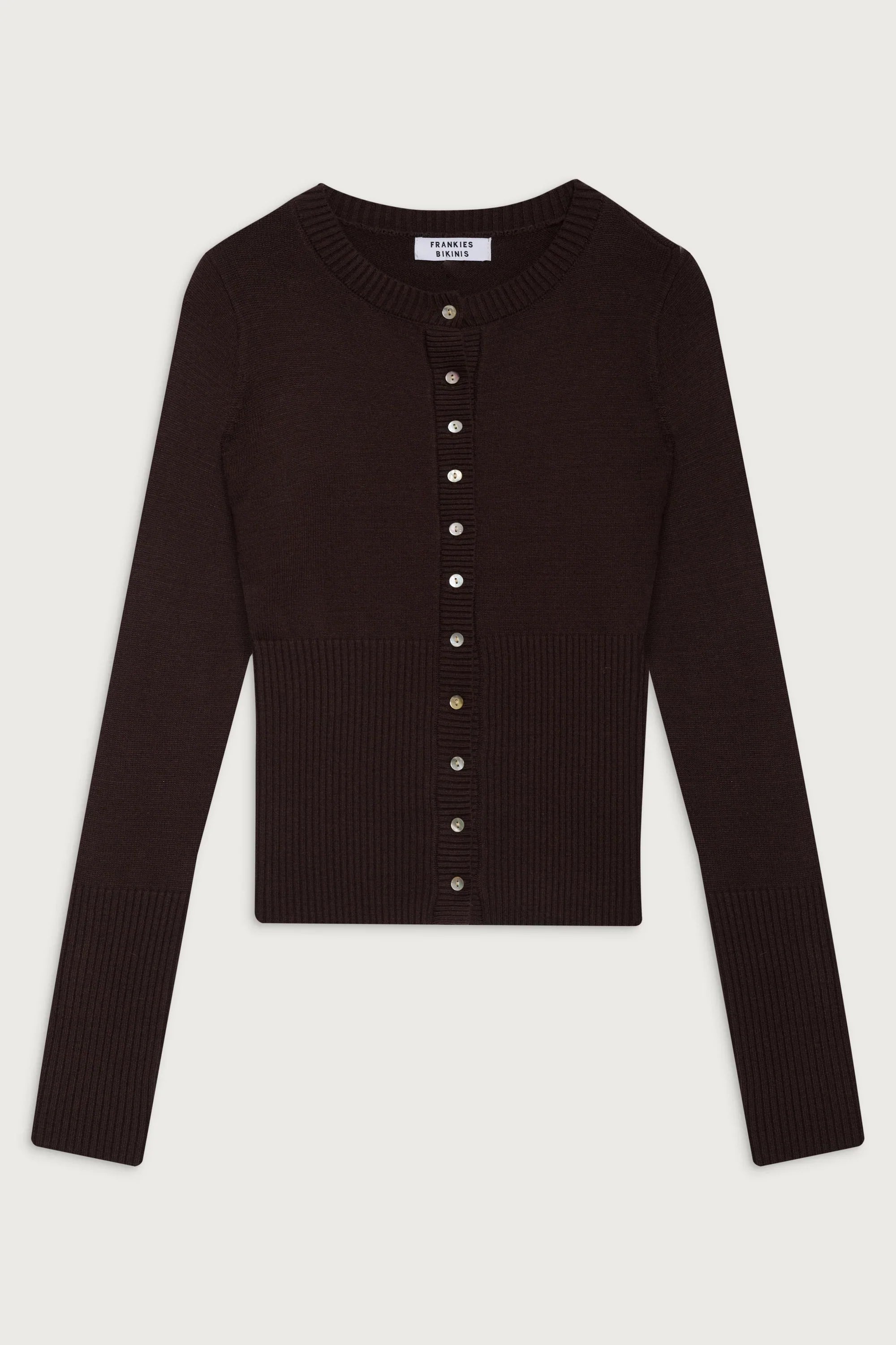 Lenon Cloud Knit Button Up Cardigan Mocha