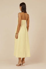 LOCKLEA MIDI DRESS LEMON