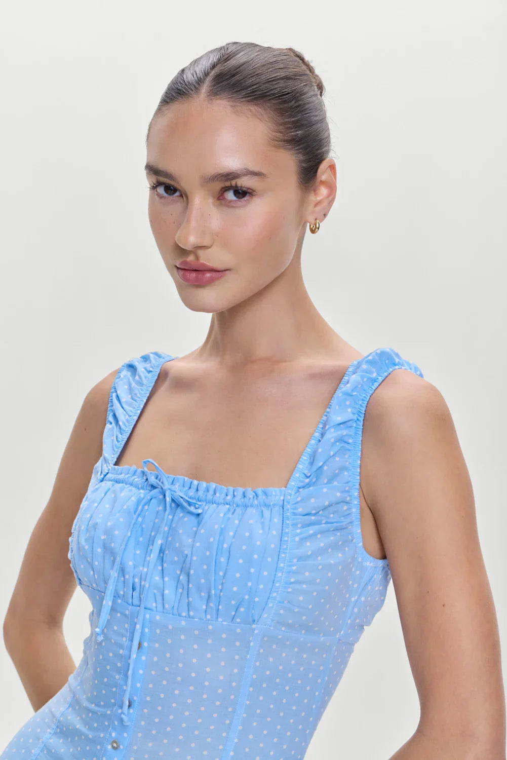 Christabelle Polka Dot Maxi Dress Raindrop