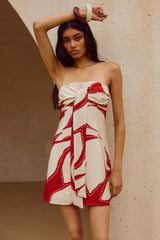 ARLETTE STRAPLESS MINI DRESS ARLETTE RED