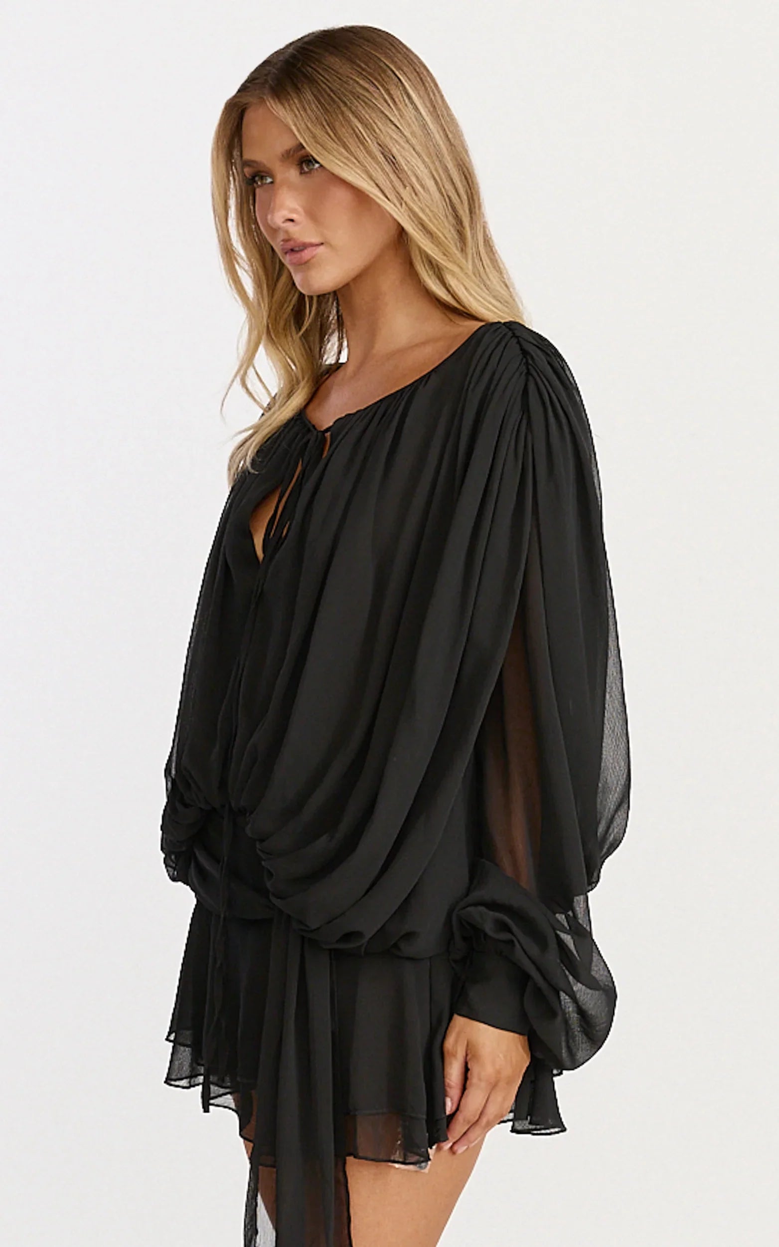 Lioness Elements Mini Dress In Noir