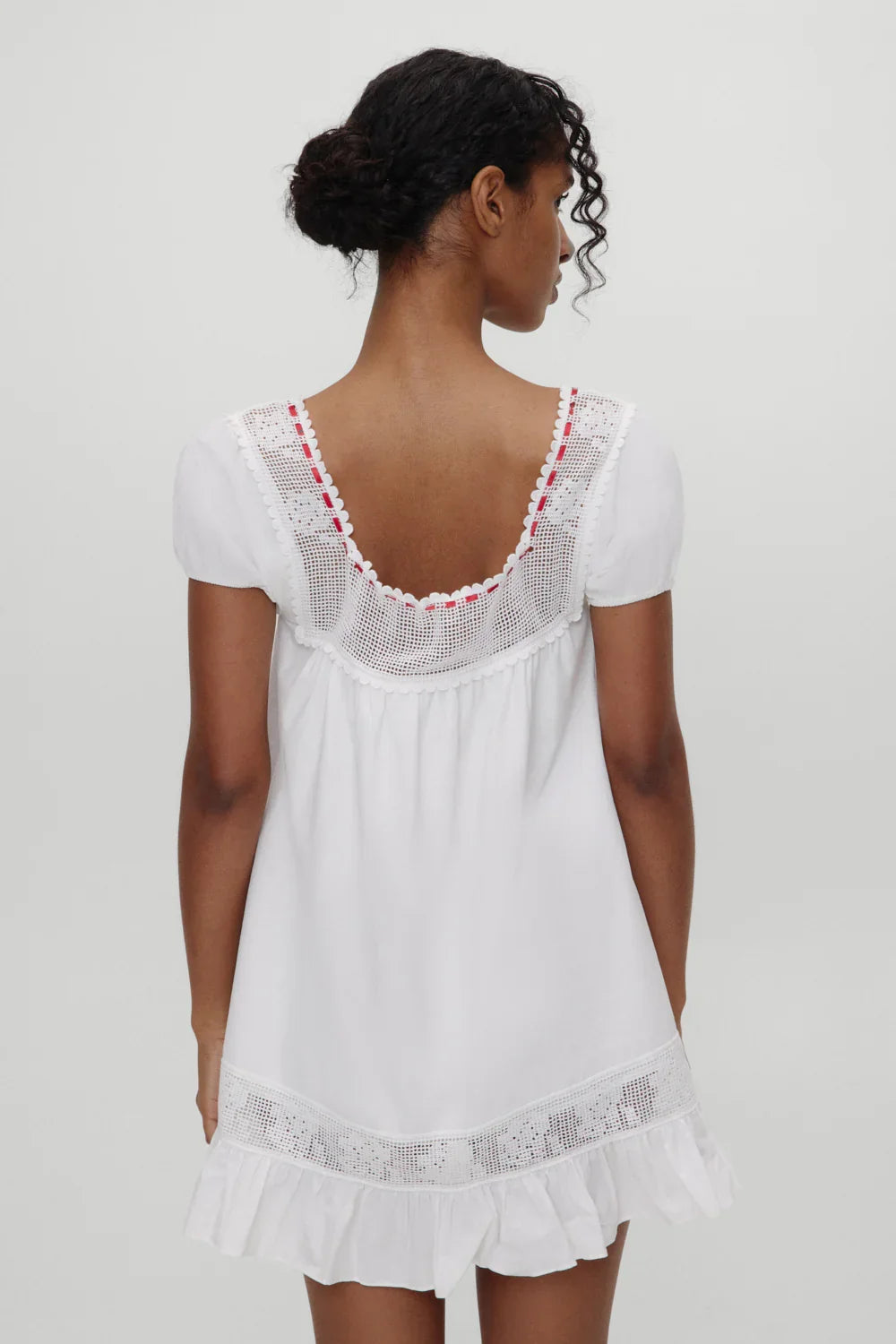 x BELLA HADID Western Poplin Mini Dress White