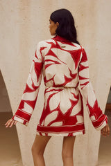 ARLETTE SLEEVED MINI DRESS ARLETTE RED