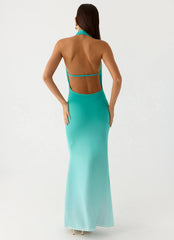 Paradox Shell Maxi Dress Mint Ombre