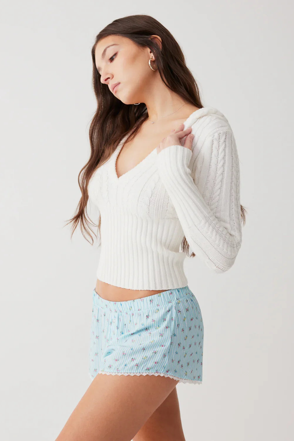 Tinsley Mini Boxer Short Cozy Stripe