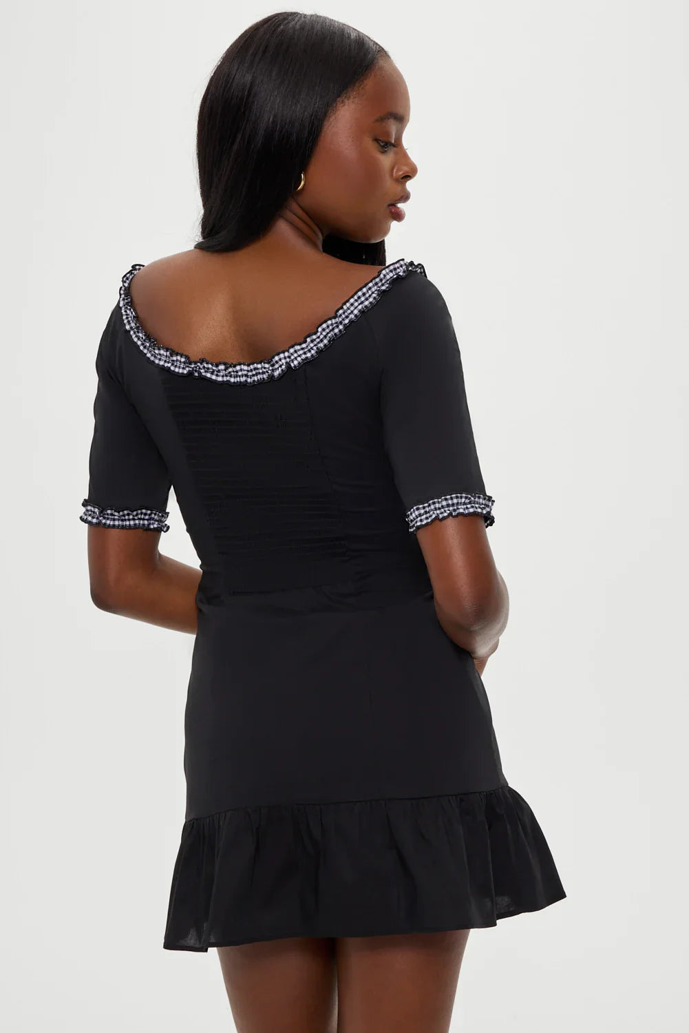 Sweet Dreams Cotton Mini Dress Black