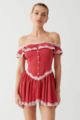 Charli Mini Dress Scarlet Dot