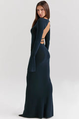 midnight blue maxi dress
