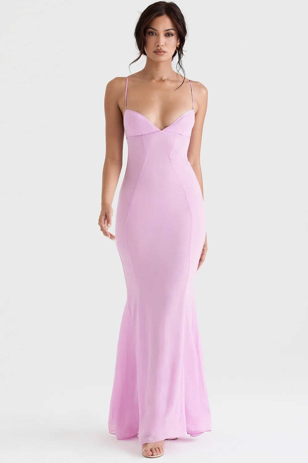 pink maxi dress