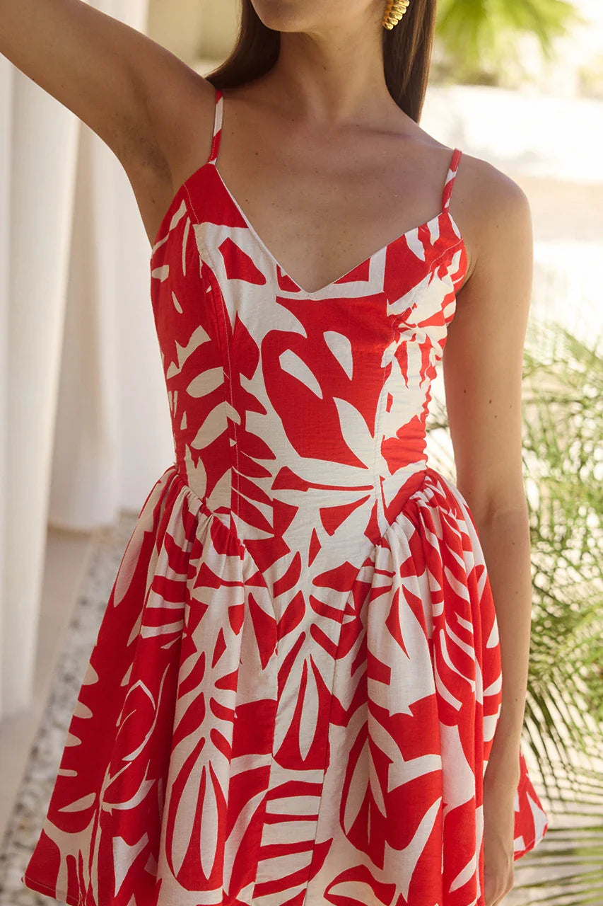 HENRIETTA MINI DRESS MATELO RED