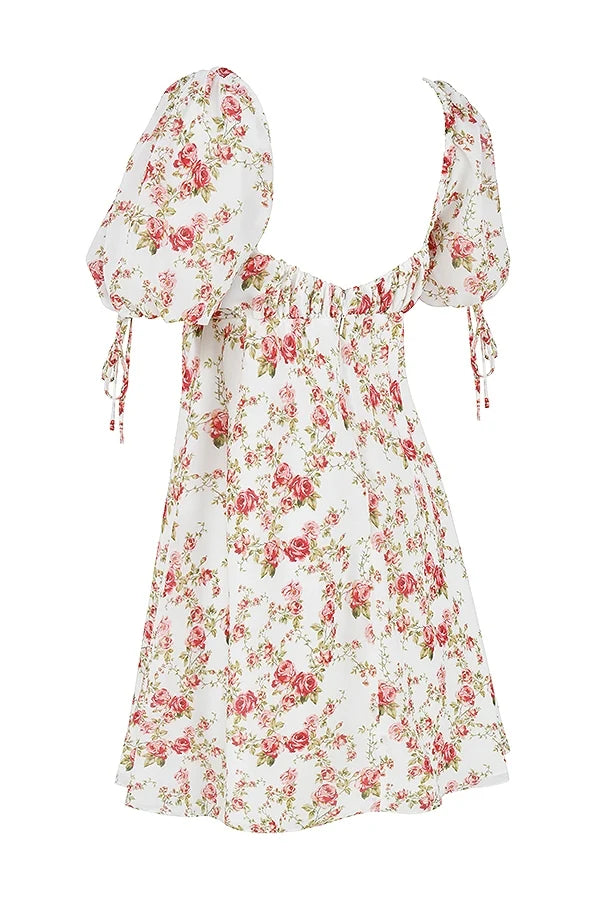 rose print mini dress sale