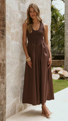 Amira Maxi Dress Chocolate