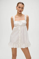 Marilyn Babydoll Dress White