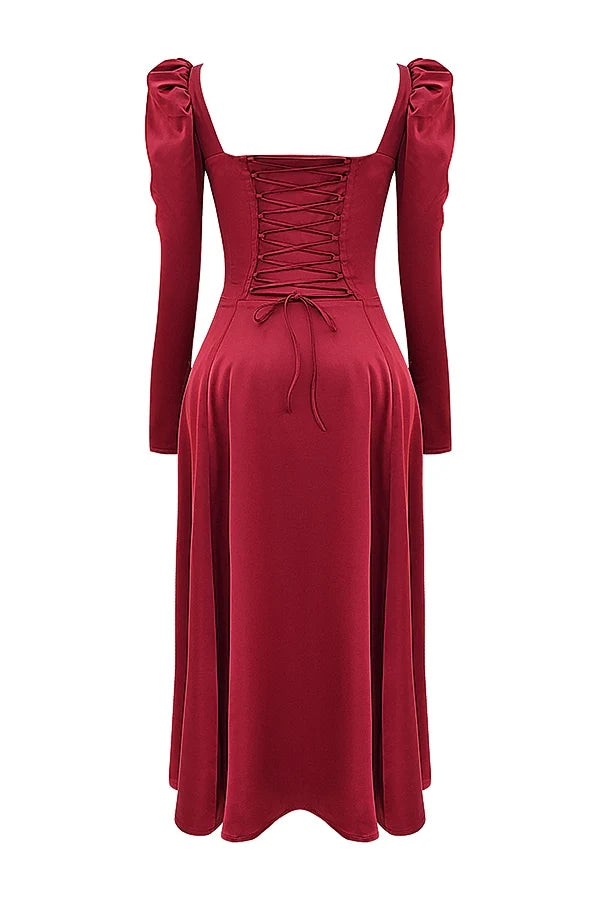 ruby corset midi dress