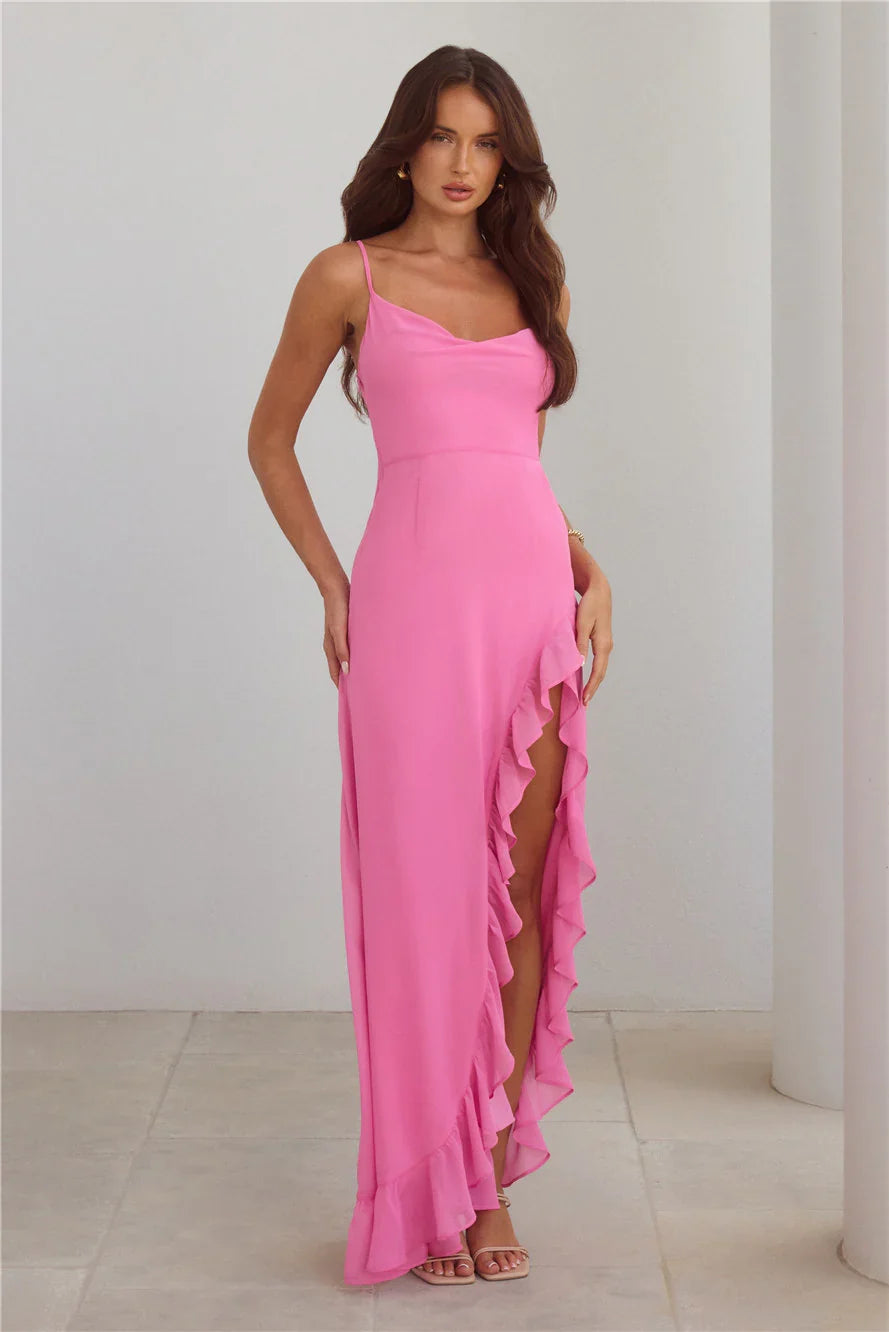 Riviera Sunset Maxi Dress Rose