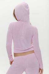 Atlas Zip Up Hoodie Pink Cloud
