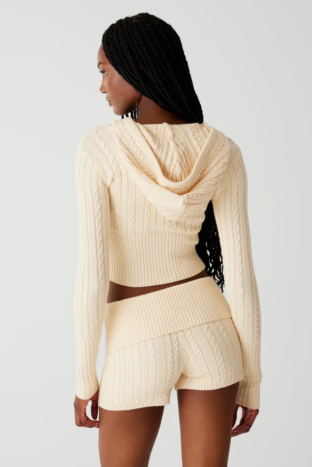 Nolan Cable Cloud Knit Mini Short French Vanilla