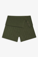 Nolan Cable Cloud Knit Mini Short Jade Green