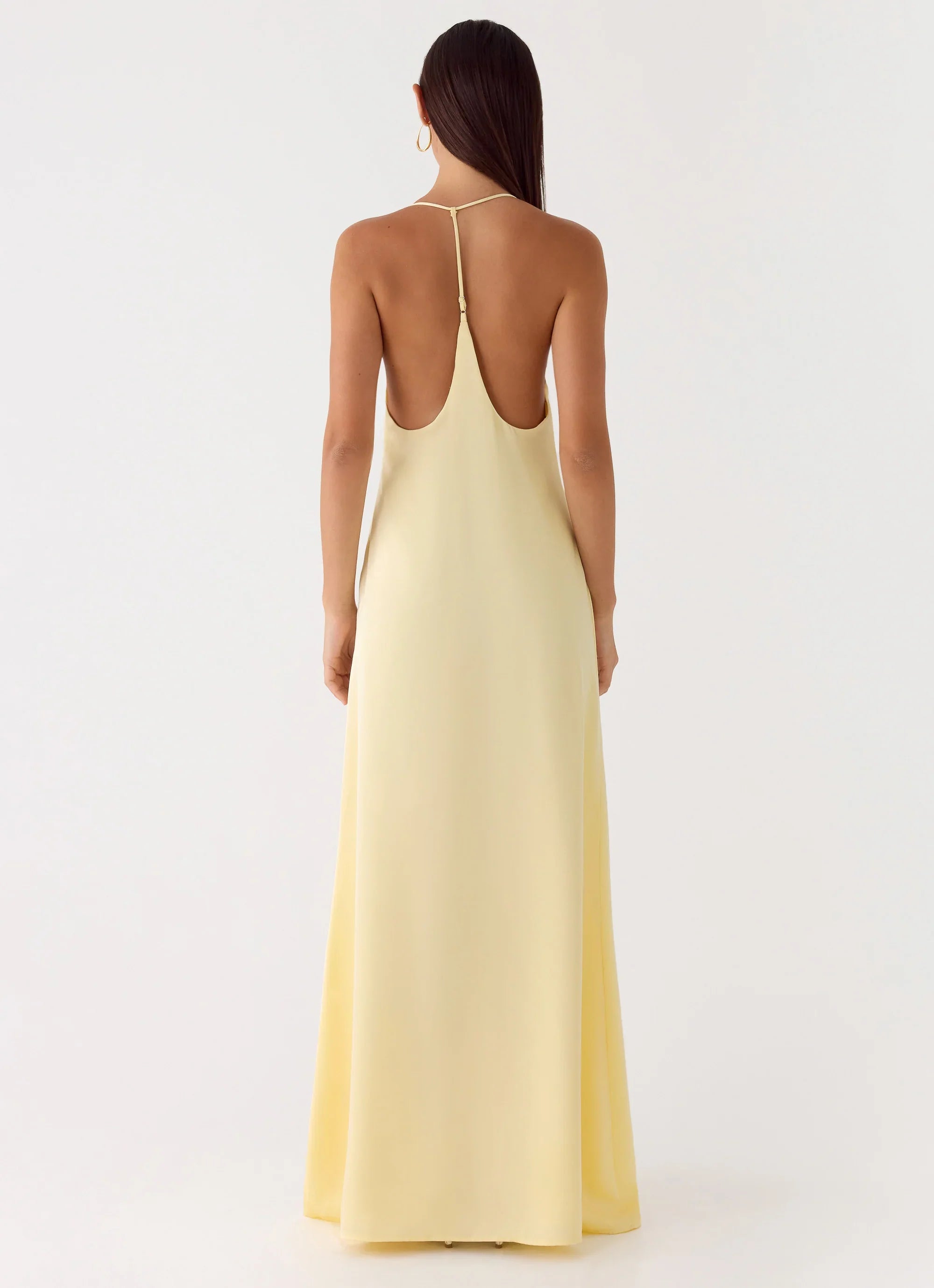 Fine Line Maxi Dress Yellow