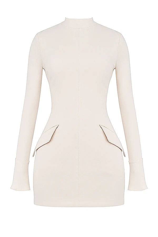 vintage cream mini dress