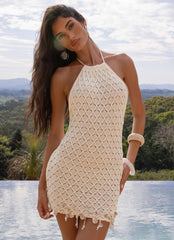 Shaeson Beaded Mini Dress Ivory