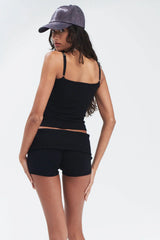 Carmen Lightweight Knit Tank Black