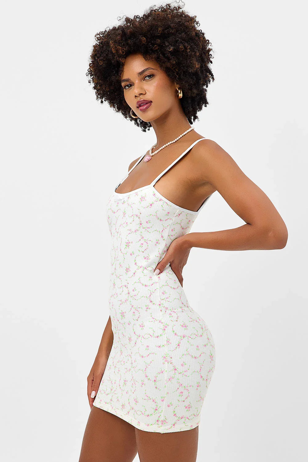 Gwen Waffle Mini Dress Day Lily
