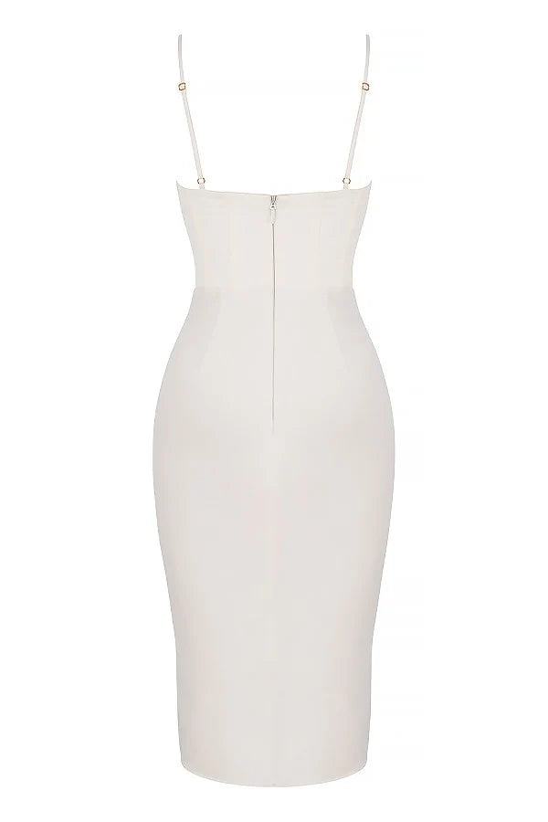 ivory corset slip dress