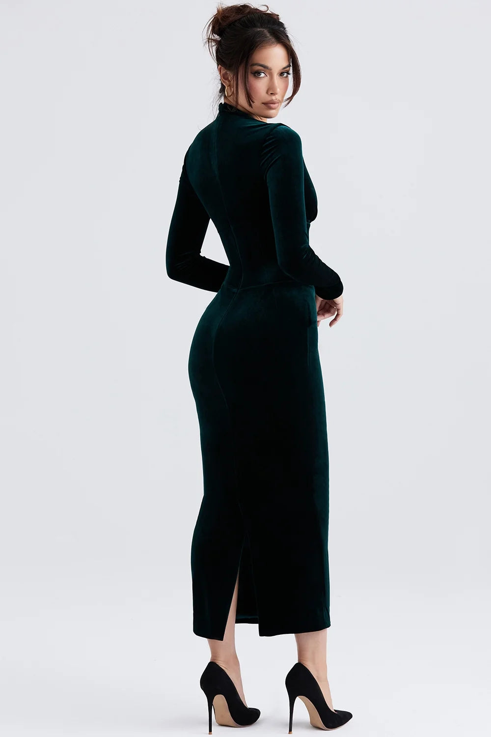 forest velvet corset dress
