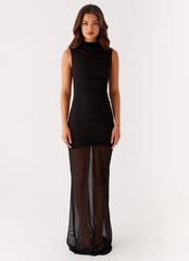Fondly Mesh Maxi Dress Black