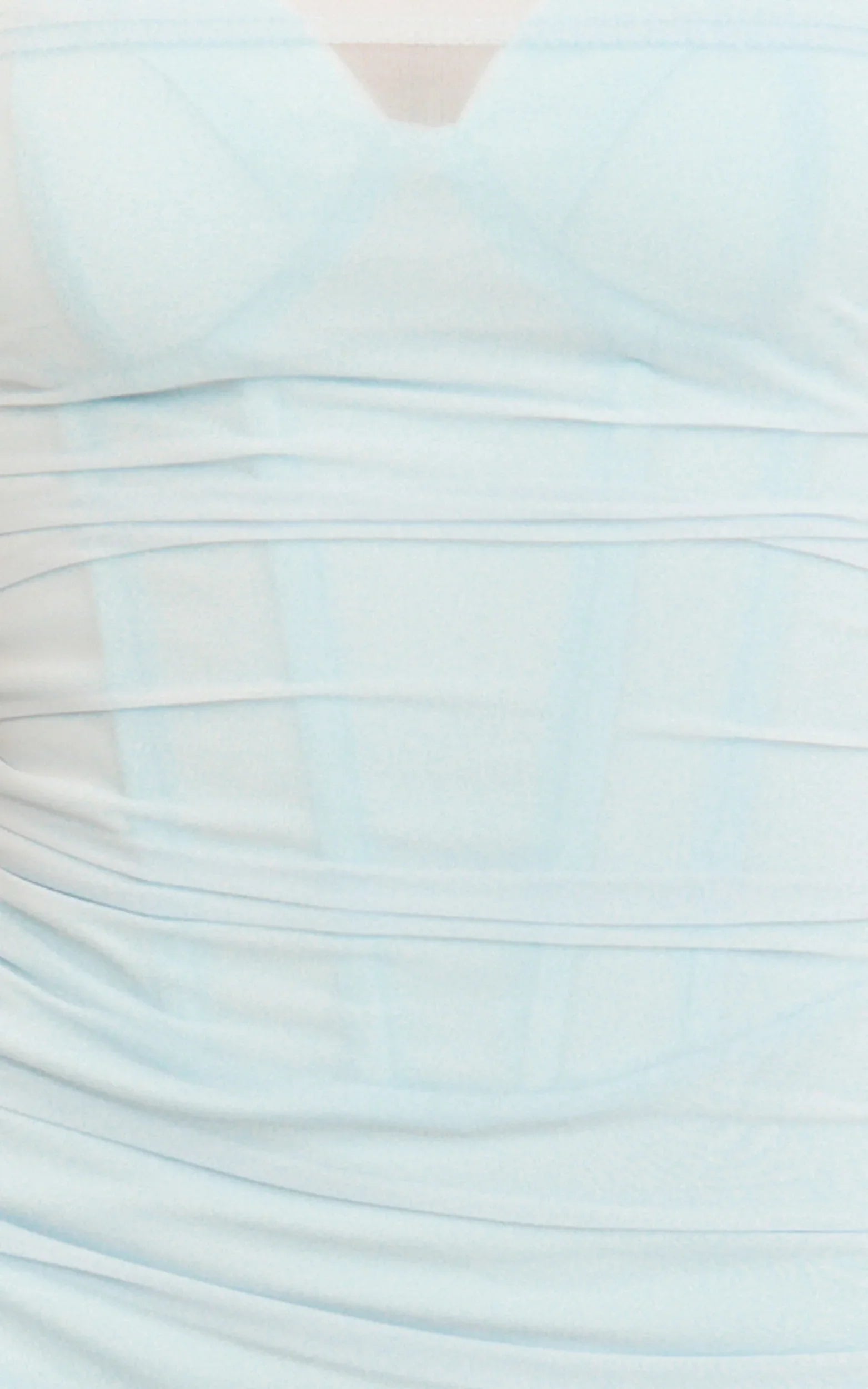 Helda Mini Dress Corset Bodice Sheer Overlay Bodycon Dress in Soft Blue