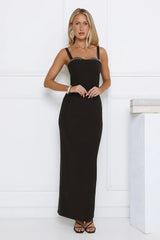 Champagne Society Maxi Dress Black