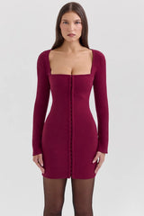 berry bodycon mini dress sale