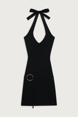 Dolly Knit Mini Dress Black