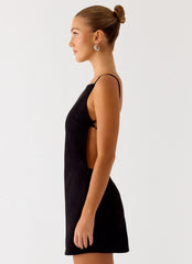 Play With Fire Mini Dress Black