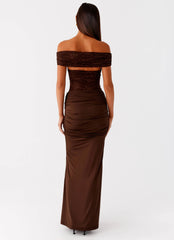 Either Way Maxi Dress Chocolate