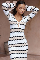 CAPRICE MAXI DRESS SAND COMBO