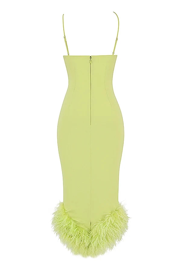 lime midi dress