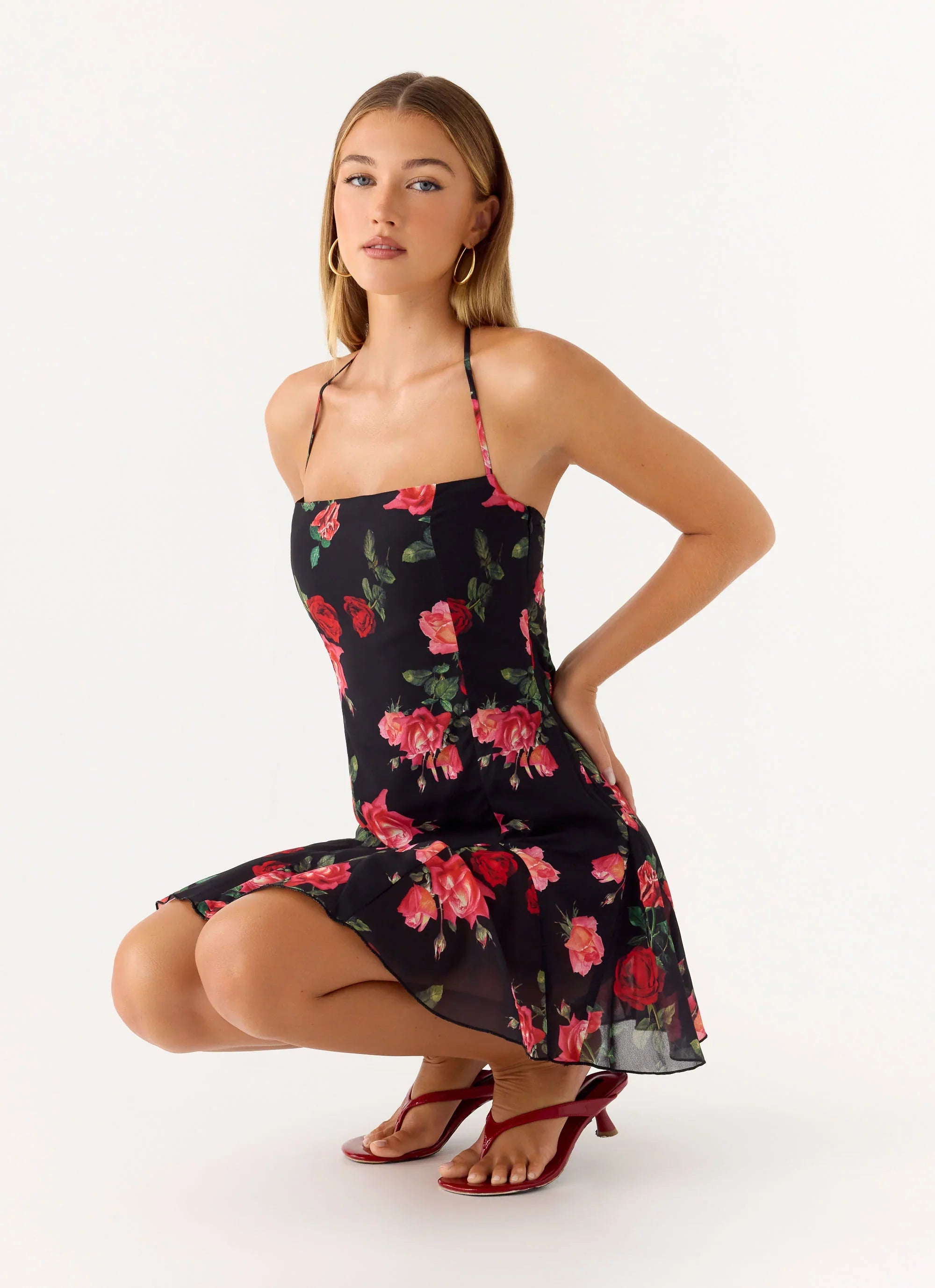 Nikyta Micro Mini Dress Midnight Bloom