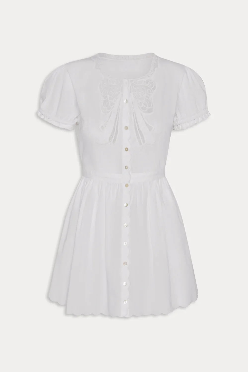 Ivy Cotton Mini Dress White