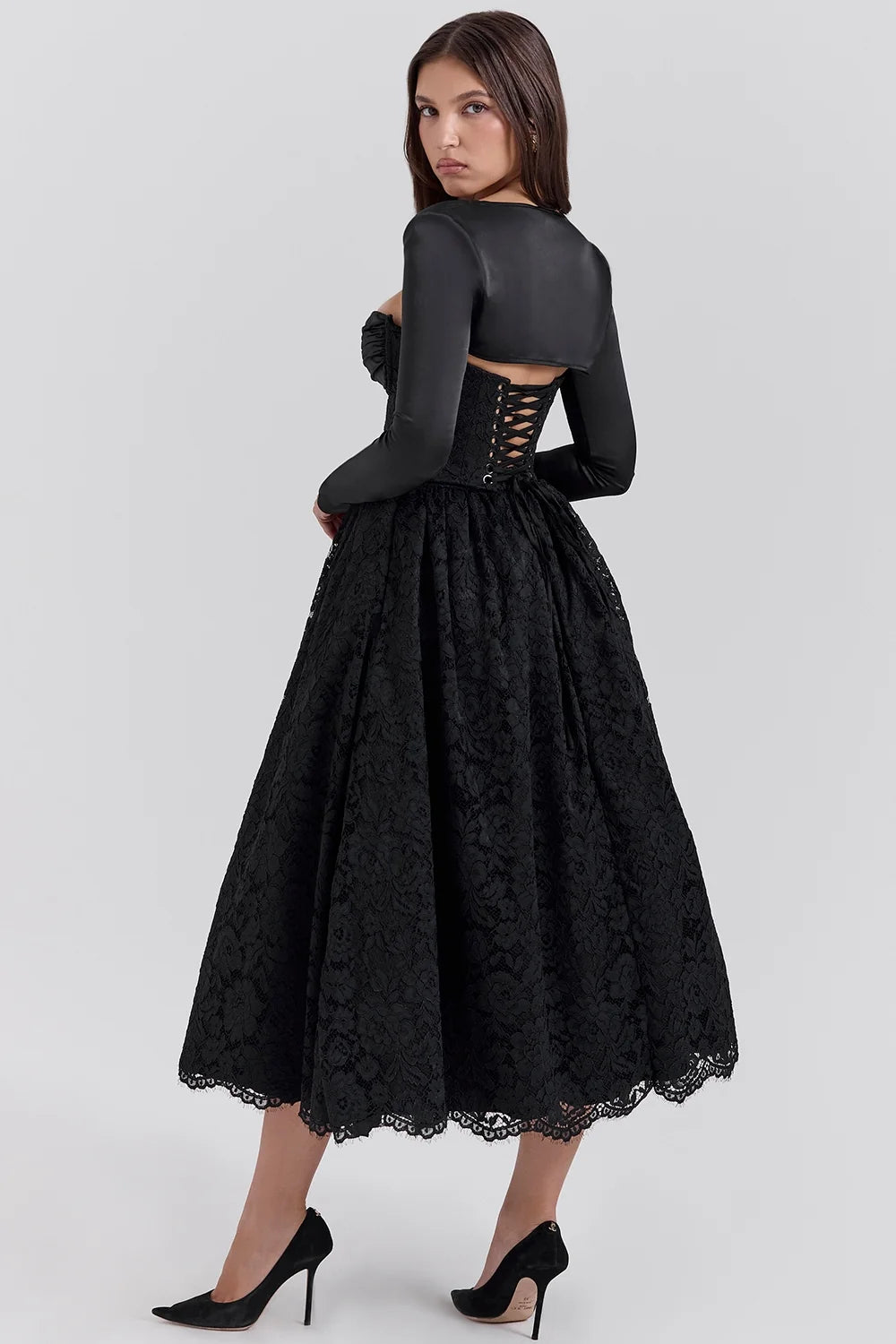 black lace corset skirt and bolero sale