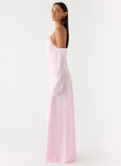 Breathe Me Long Sleeve Maxi Dress Baby Pink