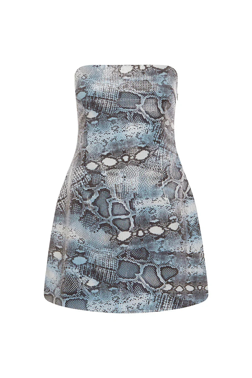 IBIZA MINI DRESS STEEL VIPER